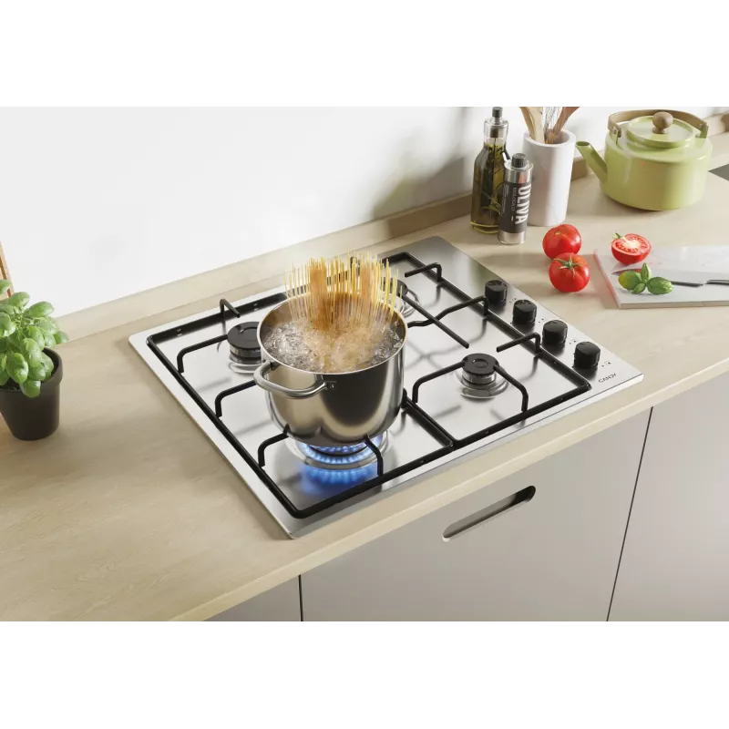 Candy Smart CHW6LBX/4U Iebūvējamā gāzes plīts virsma 60 cm nerūsējošais tērauds