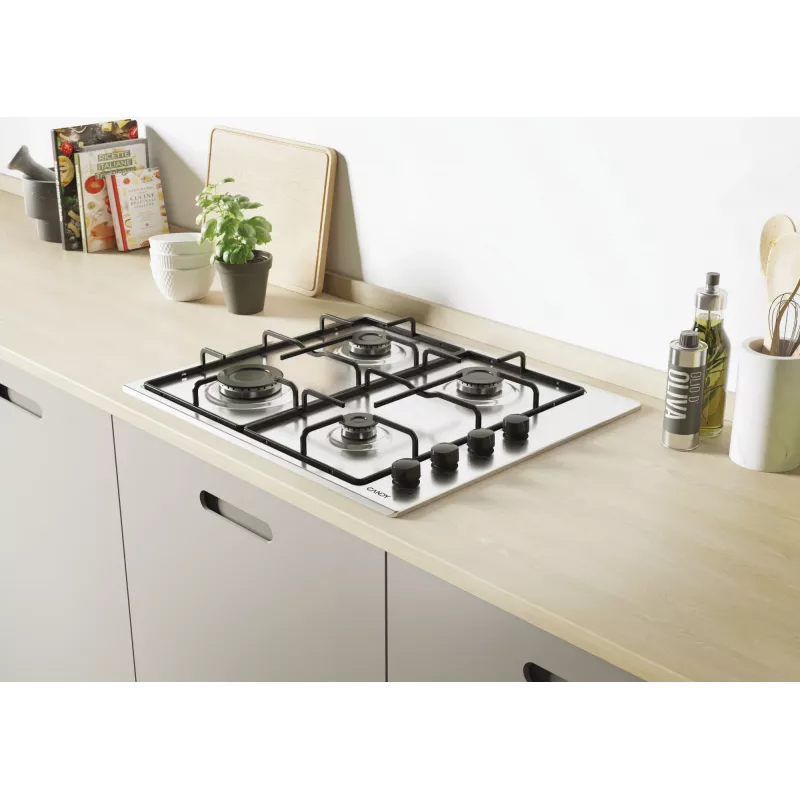 Candy Smart CHW6LBX/4U Iebūvējamā gāzes plīts virsma 60 cm nerūsējošais tērauds