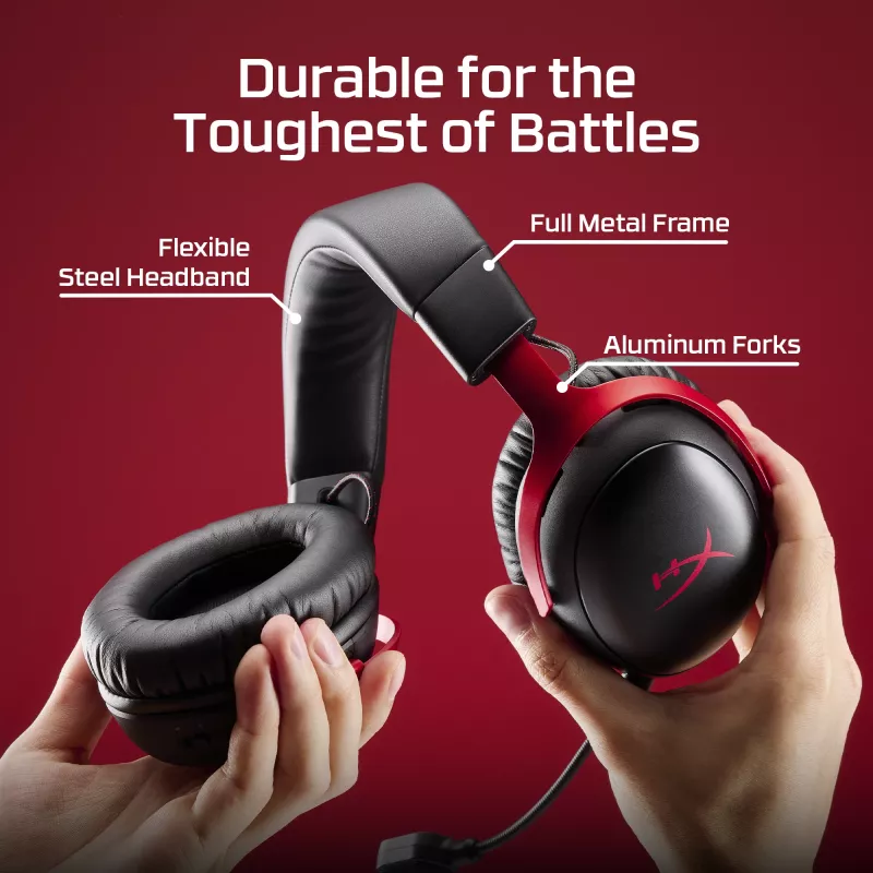 HyperX Cloud III S Wireless - Spēļu austiņas (Melna)