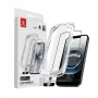 Rūdīta stikla ekrāna aizsargs Crong EasyShield 2-Pack Full Glue iPhone 16e / iPhone 14 / iPhone 13 / iPhone 13 Pro, aluminosilikāts, spīdīgs