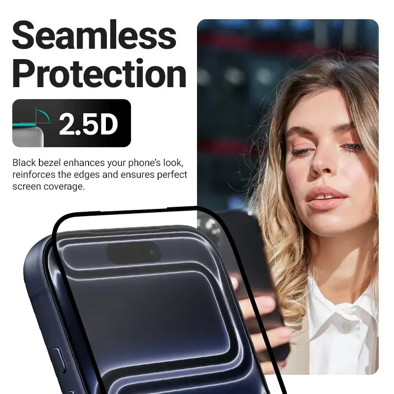 Aizsargstikls Crong EasyShield 2 gab. iPhone 17 / 17 Pro / 16 Pro, rūdīts, spīdīgs