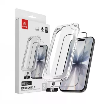 Aizsargstikls Crong EasyShield 2 gab. iPhone 17 / 17 Pro / 16 Pro, rūdīts, spīdīgs