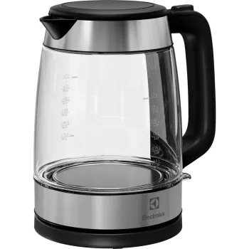 Electrolux E4GK1-4GB elektriskā tējkanna 1.7 L 2200 W Melna, Nerūsējošais tērauds, Caurspīdīga