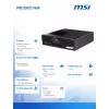 Galddators MSI PRO DP21 14M-243BEU — Intel Core i5-14400, Wi‑Fi, Bluetooth, Melns