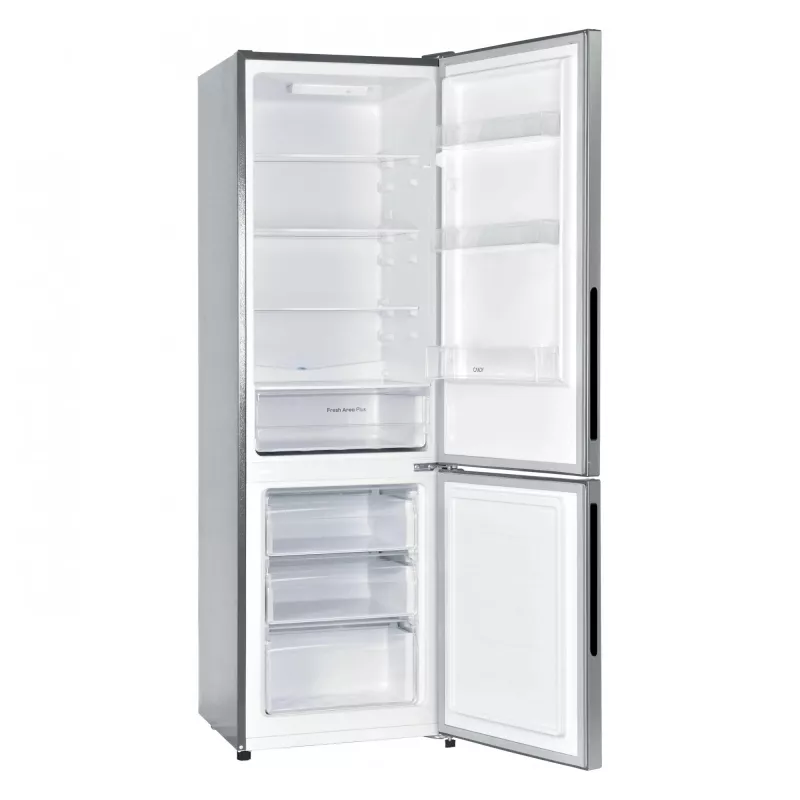 Candy City Combi CCG3L517ES brīvi stāvošs ledusskapis 262 L sudraba krāsā