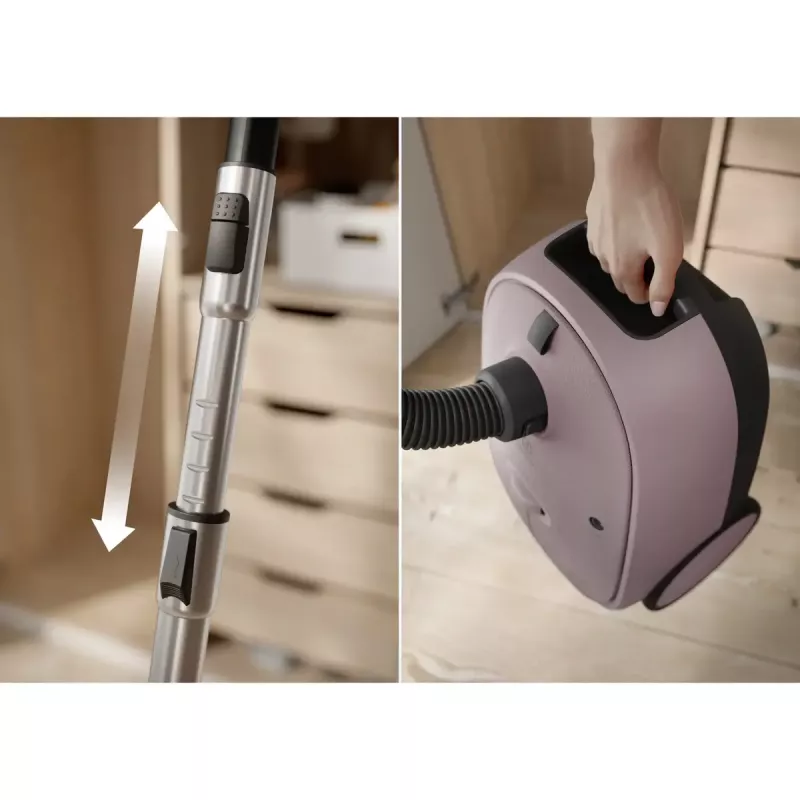 Ciklonputekļsūcējs Electrolux EB61CWPTD — 850 W, 3.5 L putekļu maiss, sausā tīrīšana, rozā