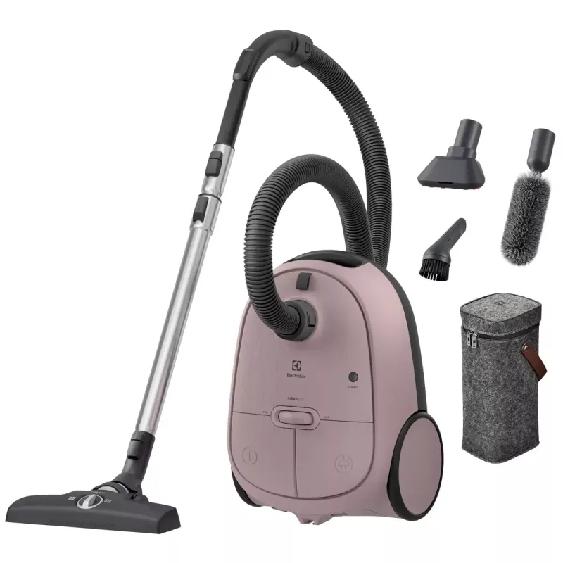 Ciklonputekļsūcējs Electrolux EB61CWPTD — 850 W, 3.5 L putekļu maiss, sausā tīrīšana, rozā