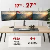Monitoru statīvs MACLEAN MC-137 — gāzes atspere, 3 monitoriem 17 inch–27 inch, 2–8 kg katram, melns