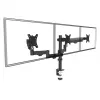 Monitoru statīvs MACLEAN MC-137 — gāzes atspere, 3 monitoriem 17 inch–27 inch, 2–8 kg katram, melns
