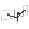 Monitoru statīvs MACLEAN MC-137 — gāzes atspere, 3 monitoriem 17 inch–27 inch, 2–8 kg katram, melns