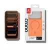 Crong Hybrid Matte Magnetic Macīgais Macīgais Macīgais vāciņš iPhone 17 Pro Max — PC+TPU, caurspīdīgi oranžs
