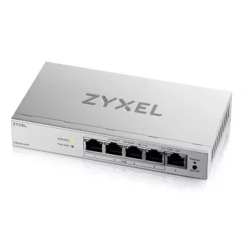 Pārvaldāms L2 Gigabit PoE darbvirsmas slēdzis Zyxel GS1200-5HPV3 — 5x Gigabit (10/100/1000), PoE, DC ieeja, 10 Gbps komutācijas jauda