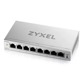 Pārvaldāms L2 Gigabit Ethernet slēdzis Zyxel GS1200-8V3 — 8x RJ-45 10/100/1000, 16 Gbit/s, MAC 4000, galddatora, pelēks