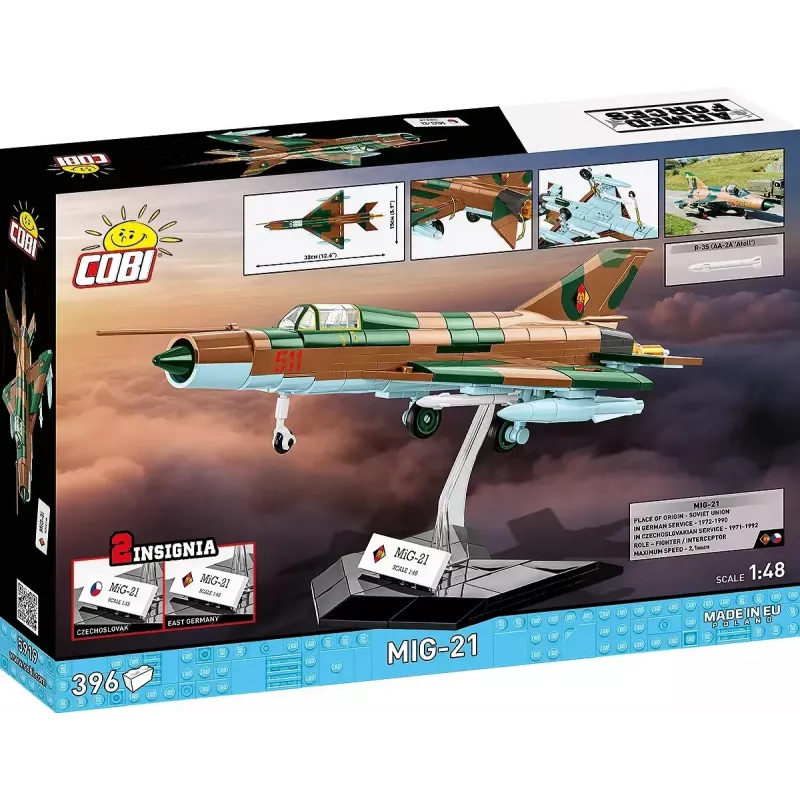Cobi MiG-21 modelis 396 detaļas – Cobi klucīšu konstruktors