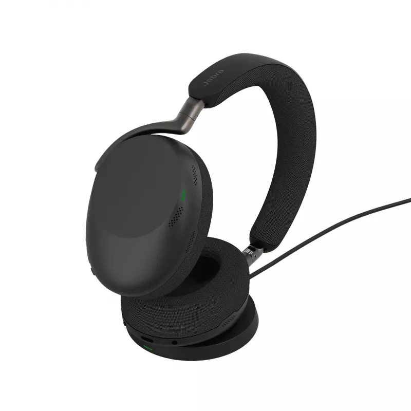 Jabra Evolve3 85 austiņas vadu/bezvadu, galvas saite, zvaniem/mūzikai, USB Type-C, Bluetooth, melna