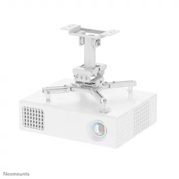 Griestu projektora kronšteins Neomounts CL25-530WH1 — pilna kustība, max slodze 45 kg, augstums 25,5 cm, balts