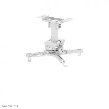 Griestu projektora kronšteins Neomounts CL25-530WH1 — pilna kustība, max slodze 45 kg, augstums 25,5 cm, balts