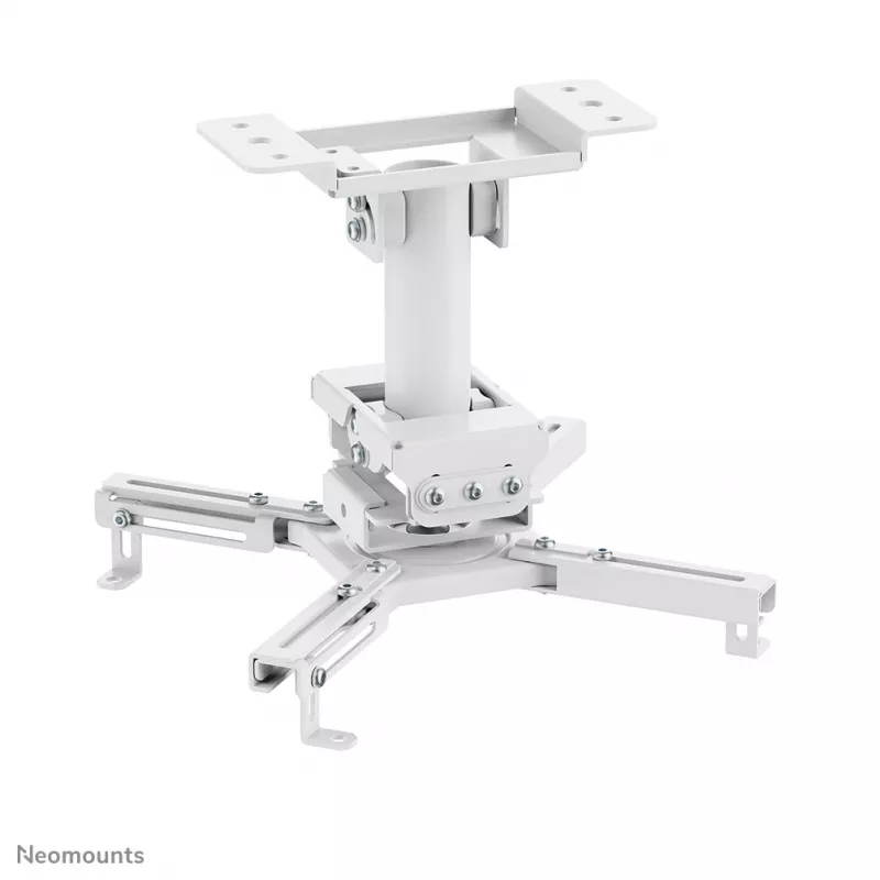 Griestu projektora kronšteins Neomounts CL25-530WH1 — pilna kustība, max slodze 45 kg, augstums 25,5 cm, balts