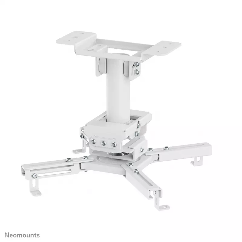 Griestu projektora kronšteins Neomounts CL25-530WH1 — pilna kustība, max slodze 45 kg, augstums 25,5 cm, balts