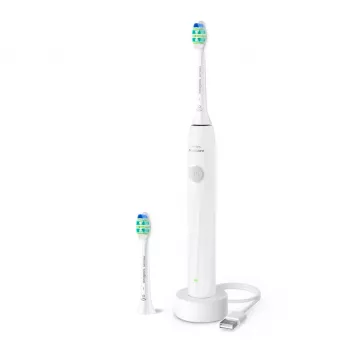 Philips Sonicare 2100 HX4022/01 uzlādējama soniskā zobu birste — 1 rokturis, 2 uzgaļi, Li‑Ion akumulators, Daily Care režīms