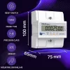 Trīsfāžu enerģijas skaitītājs QOLTEC 50980 — 400 V, 100 A ar atiestati