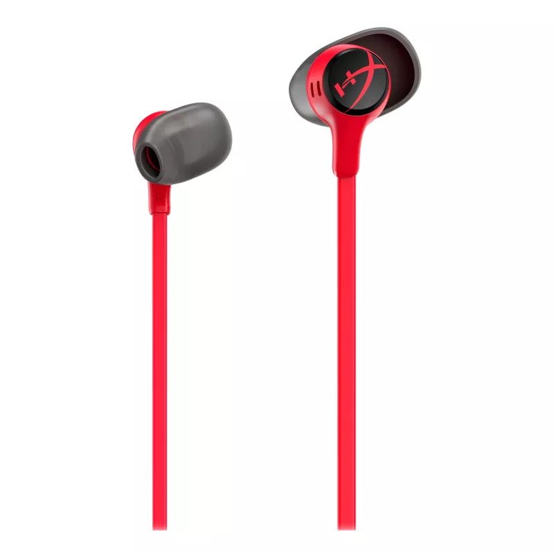 HyperX Cloud Earbuds II sarkani – austiņas spēlēm mobilajās ierīcēs