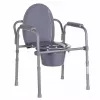 Saliekamā tualetes krēsla ANTAR ar roku balstiem, glabāšanas kasti, tērauda rāmi, regulējams augstums 35–50 cm, maks. slodze 120 kg, pelēks