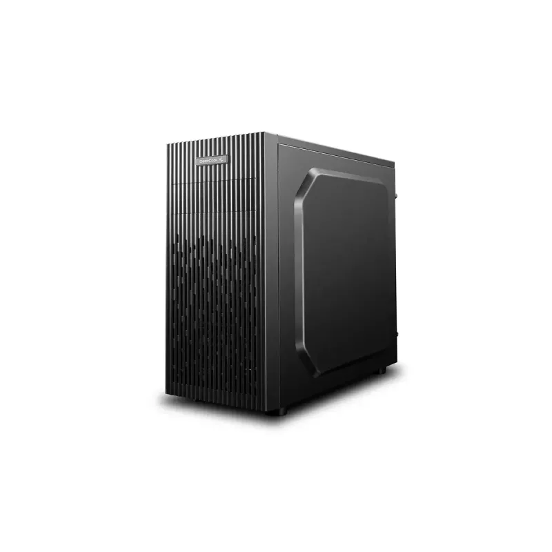 Korpusa DeepCool Matrexx 30 SI Mini Tower — Micro ATX/Mini-ITX, 3x3.5 collu + 2x2.5 collu sloti, 25 cm GPU, 15.1 cm CPU dzesētājs, augšējais barošanas bloks, melns