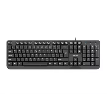 Vadu USB tastatūra NATEC NKL-1151 — Melna, CZ-SK (Slovāku) izkārtojums, 104 taustiņi, USB vads, 1,8 m kabelis