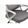 Biroja grozāmais krēsls ActiveJet YK507 — polsterēts sēdeklis, sieta atzveltne, auduma polsterējums pelēks, augstums 90–100 cm, atzveltnes platums 45 cm