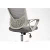 Biroja grozāmais krēsls ActiveJet YK507 — polsterēts sēdeklis, sieta atzveltne, auduma polsterējums pelēks, augstums 90–100 cm, atzveltnes platums 45 cm