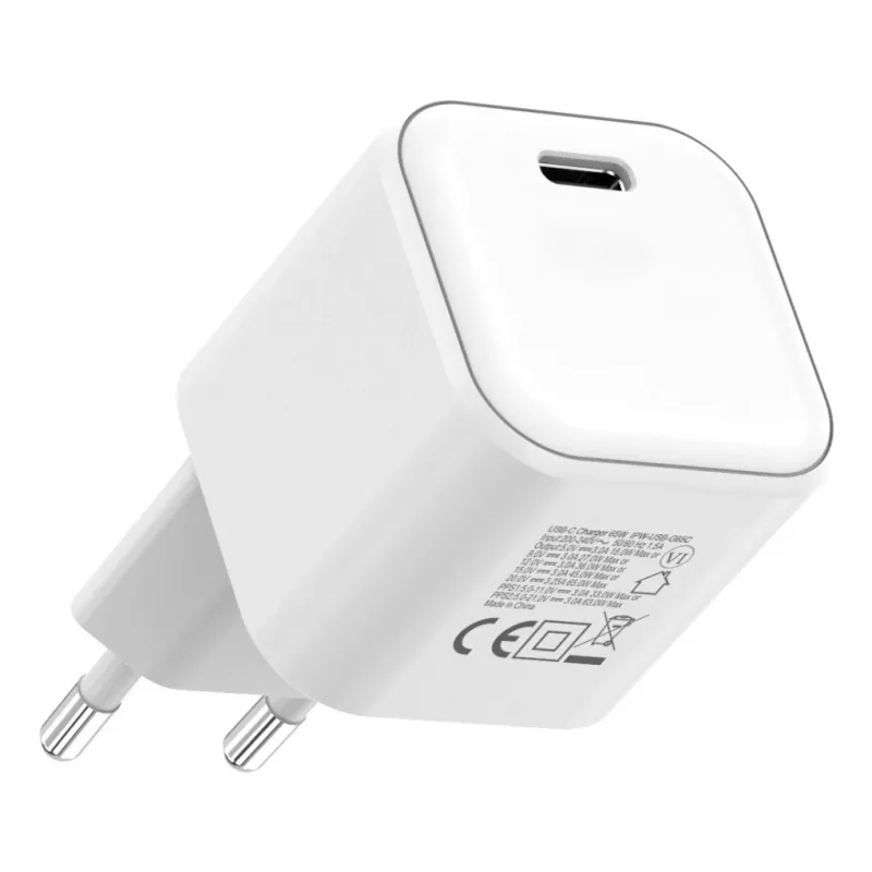 Techly IPW-USB-G65C lādētājs mobilajām ierīcēm Universāls Balts AC Ātrā uzlāde Iekštelpām