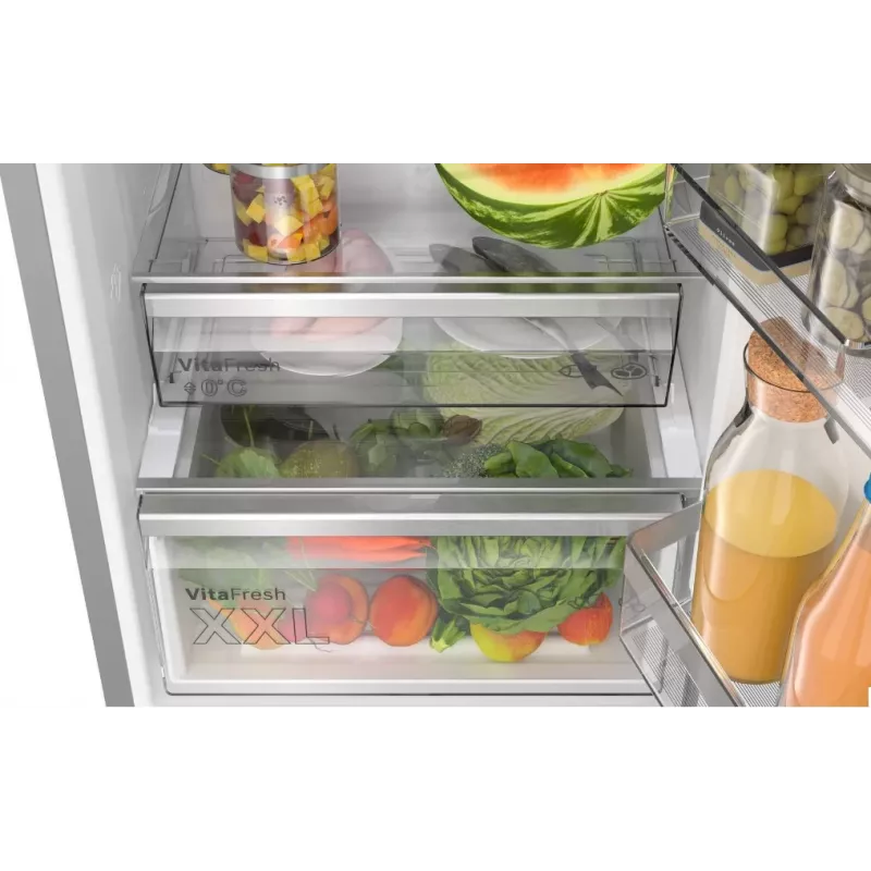 Bosch Serie 6 KGN39LBCF ledusskapis-saldētavs Brīvstāvošs 363 L Melns