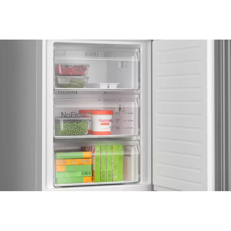 Bosch Serie 6 KGN39LBCF ledusskapis-saldētavs Brīvstāvošs 363 L Melns