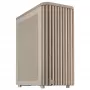 PC korpuss ASUS ProArt PA401 Wood Mesh PWM Beige — ATX, koks, 2×160 mm priekšā, 1×120 mm aizmugurē, 2×3.5 collu + 2×2.5 collu vietas