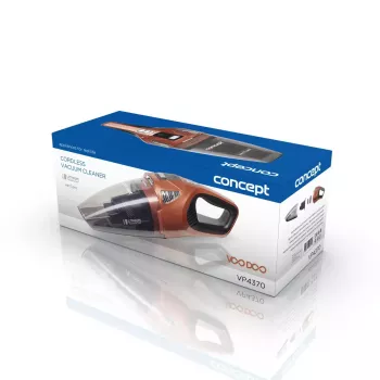 Putekļsūcējs rokas Concept VP4360 — sausā un mitrā tīrīšana, HEPA filtrs, 0.45 L putekļi, 0.15 L šķidrums, 45 min darbība, Melns/Brūns