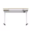 Elektriski regulējams augstuma galds ActiveJet ET119W-C 140x70 cm — 1 motors, augstums 725–1225 mm, balts/ozols