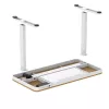 Elektriski regulējams augstuma galds ActiveJet ET119W-C 140x70 cm — 1 motors, augstums 725–1225 mm, balts/ozols