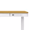 Elektriski regulējams augstuma galds ActiveJet ET119W-C 140x70 cm — 1 motors, augstums 725–1225 mm, balts/ozols