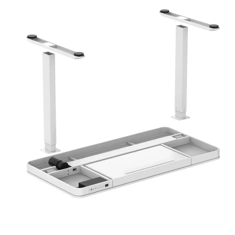 Elektriski regulējams augstuma galds ActiveJet ET119W-C 140x70 cm, gājiens 50 cm, slodze 45 kg, balts