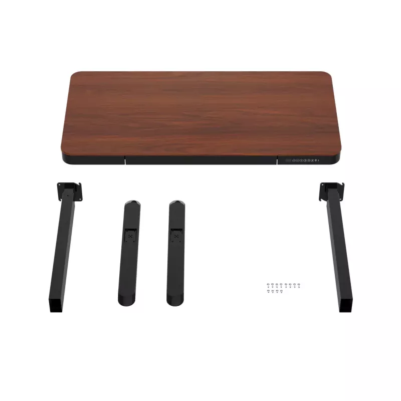 Aktīvā galds ActiveJet ET119W-C elektriski regulējams 140x70 cm melns/valrieksts ar USB-A un USB-C portiem