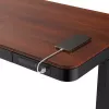 Aktīvā galds ActiveJet ET119W-C elektriski regulējams 140x70 cm melns/valrieksts ar USB-A un USB-C portiem