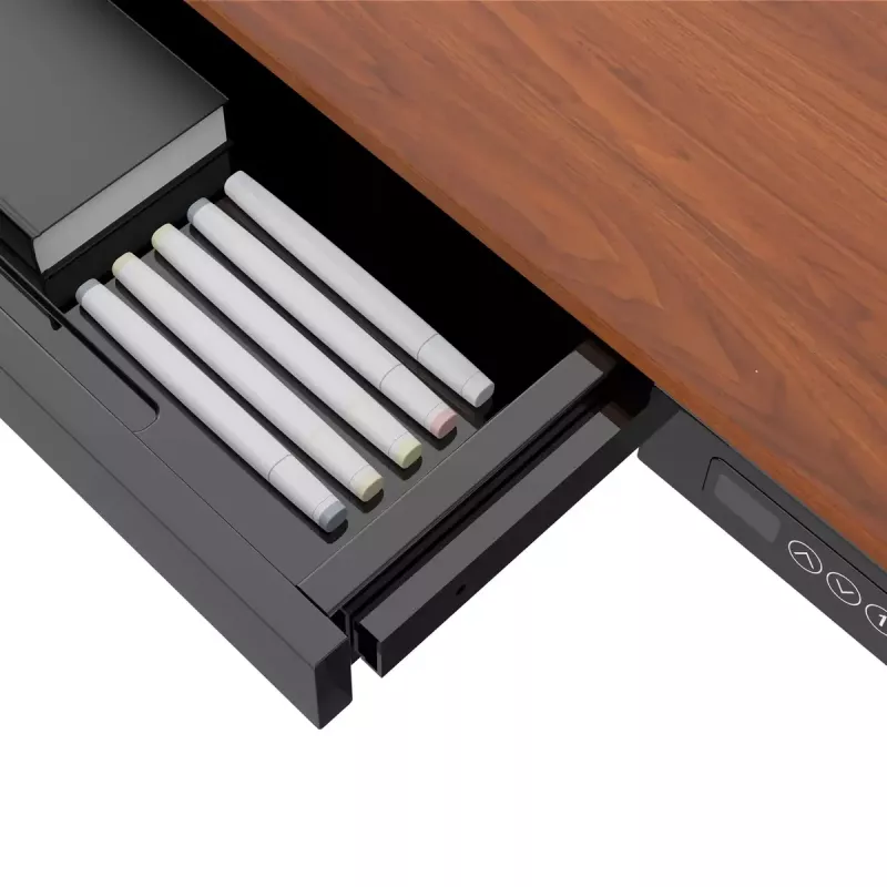 Aktīvā galds ActiveJet ET119W-C elektriski regulējams 140x70 cm melns/valrieksts ar USB-A un USB-C portiem