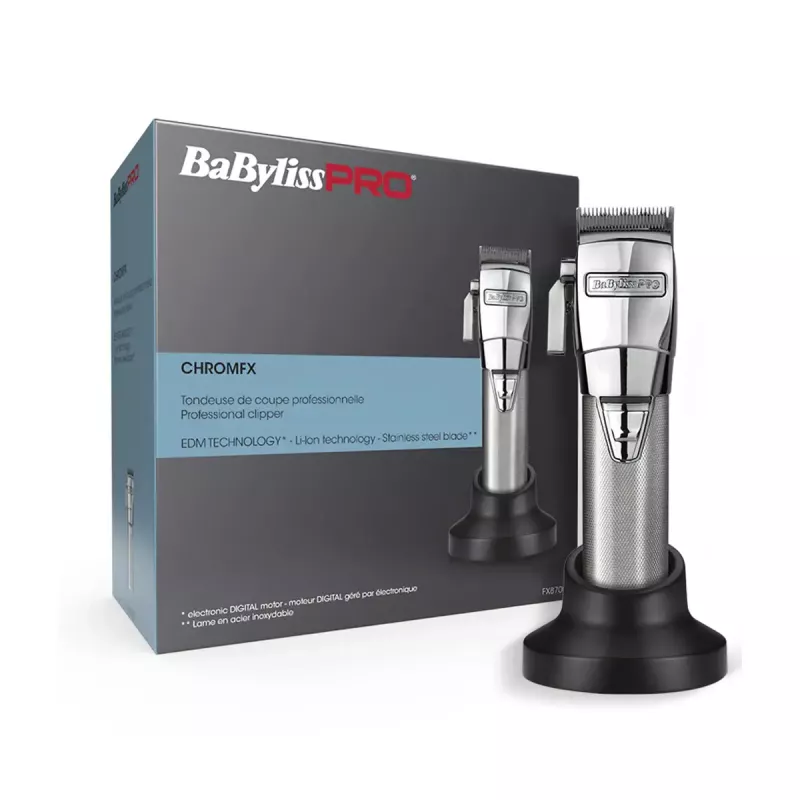 BaByliss CHROMFX FX8700E bezvadu matu griezējmašīna, hromēta