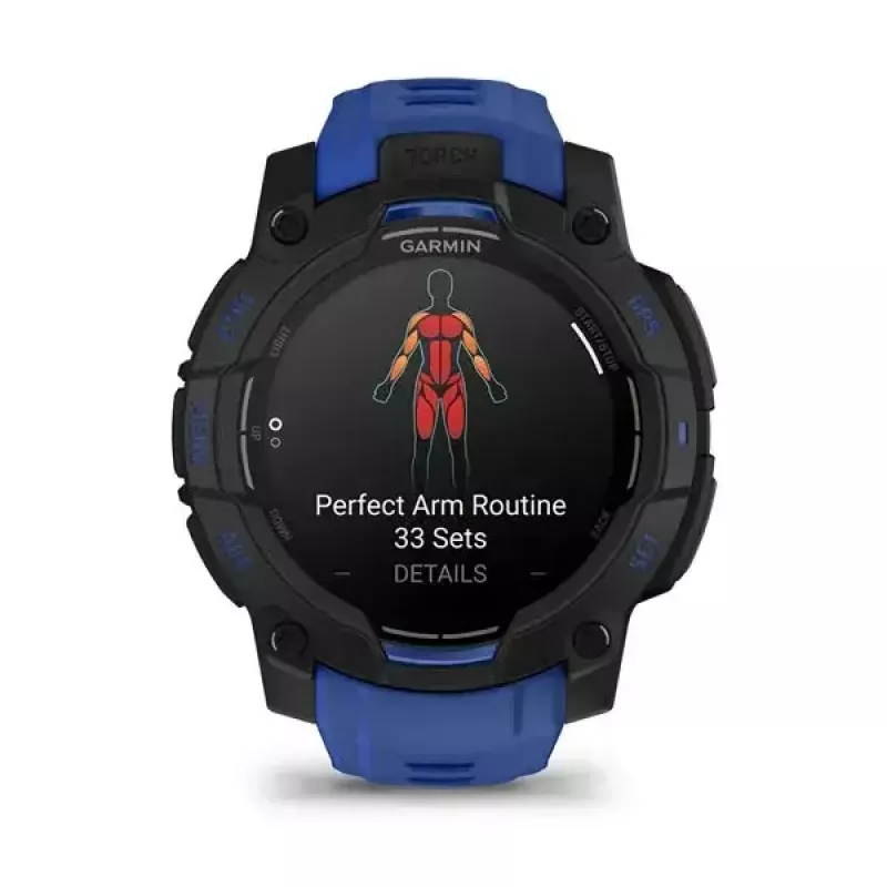 GARMIN Instinct 3 AMOLED 1.2 collu GPS viedpulkstenis, 45 mm korpuss, 390x390 displejs, 10 ATM, Li-Ion akumulators