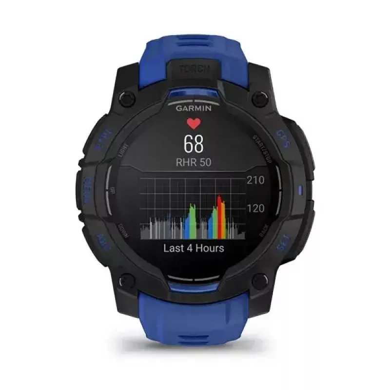 GARMIN Instinct 3 AMOLED 1.2 collu GPS viedpulkstenis, 45 mm korpuss, 390x390 displejs, 10 ATM, Li-Ion akumulators