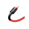 USB-A uz USB-C kabelis Baseus Cafule — USB 2.0 A→C, QC3.0 atbalsts, neilona pīts, sarkans