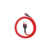 USB-A uz USB-C kabelis Baseus Cafule — USB 2.0 A→C, QC3.0 atbalsts, neilona pīts, sarkans