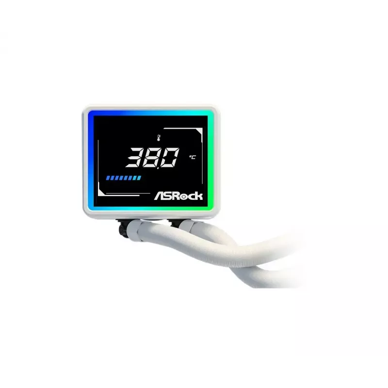 ASROCK Challenger 360 Digital ARGB White — 360 mm šķidruma dzesētājs, digitālais ARGB apgaismojums, balts korpuss