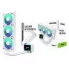 ASROCK Challenger 360 Digital ARGB White — 360 mm šķidruma dzesētājs, digitālais ARGB apgaismojums, balts korpuss